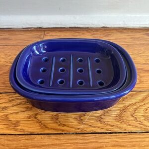 Williams Sonoma Grande Cuisine Ceramic Cobalt Blue Soap Dish